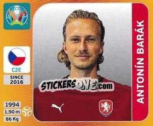 Sticker Antonín Barák - UEFA Euro 2020 Tournament Edition. 678 Stickers version - Panini