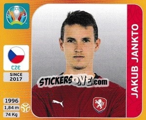Figurina Jakub Jankto - UEFA Euro 2020 Tournament Edition. 678 Stickers version - Panini