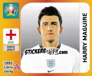 Sticker Harry Maguire - UEFA Euro 2020 Tournament Edition. 678 Stickers version - Panini