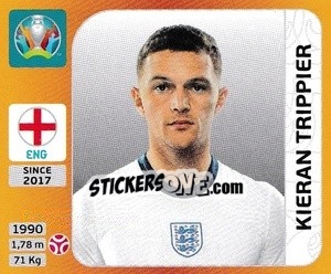 Sticker Kieran Trippier - UEFA Euro 2020 Tournament Edition. 678 Stickers version n. 409 - Panini