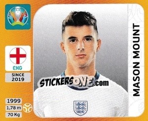 Sticker Mason Mount - UEFA Euro 2020 Tournament Edition. 678 Stickers version n. 415 - Panini