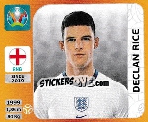 Cromo Declan Rice - UEFA Euro 2020 Tournament Edition. 678 Stickers version - Panini