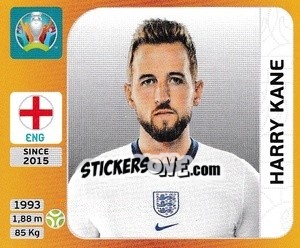 Sticker Harry Kane - UEFA Euro 2020 Tournament Edition. 678 Stickers version n. 418 - Panini