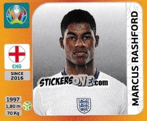 Sticker Marcus Rashford - UEFA Euro 2020 Tournament Edition. 678 Stickers version n. 419 - Panini