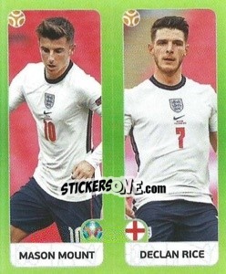 Cromo Mason Mount / Declan Rice - UEFA Euro 2020 Tournament Edition. 678 Stickers version - Panini