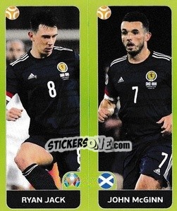 Cromo Ryan Jack / John McGinn - UEFA Euro 2020 Tournament Edition. 678 Stickers version - Panini