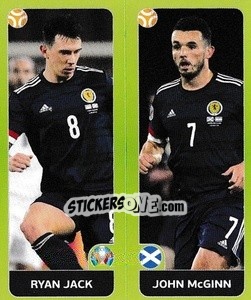 Sticker Ryan Jack / John McGinn - UEFA Euro 2020 Tournament Edition. 678 Stickers version n. 431 - Panini
