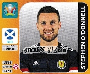 Sticker Stephen O'Donnell - UEFA Euro 2020 Tournament Edition. 678 Stickers version n. 440 - Panini