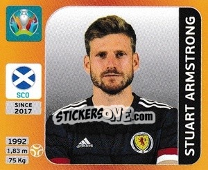 Figurina Stuart Armstrong - UEFA Euro 2020 Tournament Edition. 678 Stickers version - Panini