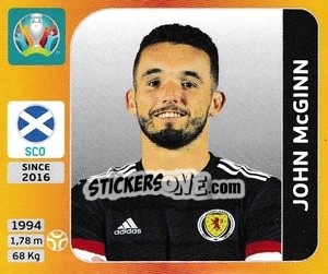 Sticker John McGinn - UEFA Euro 2020 Tournament Edition. 678 Stickers version - Panini