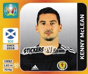 Figurina Kenny McLean - UEFA Euro 2020 Tournament Edition. 678 Stickers version - Panini