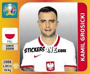 Cromo Kamil Grosicki - UEFA Euro 2020 Tournament Edition. 678 Stickers version - Panini