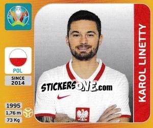 Sticker Karol Linetty - UEFA Euro 2020 Tournament Edition. 678 Stickers version - Panini