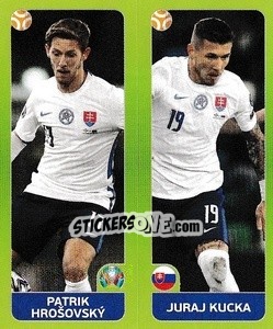 Sticker Patrik Hrošovský / Juraj Kucka - UEFA Euro 2020 Tournament Edition. 678 Stickers version - Panini