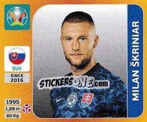 Figurina Milan Škriniar - UEFA Euro 2020 Tournament Edition. 678 Stickers version - Panini