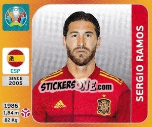Figurina Sergio Ramos - UEFA Euro 2020 Tournament Edition. 678 Stickers version - Panini