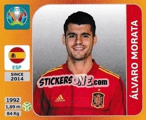 Figurina Álvaro Morata - UEFA Euro 2020 Tournament Edition. 678 Stickers version - Panini