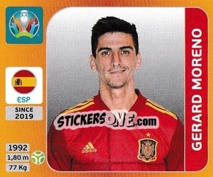 Figurina Gerard Moreno - UEFA Euro 2020 Tournament Edition. 678 Stickers version - Panini
