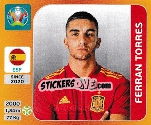 Figurina Ferran Torres - UEFA Euro 2020 Tournament Edition. 678 Stickers version - Panini