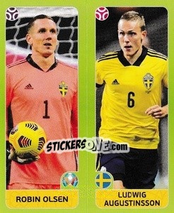 Cromo Robin Olsen / Ludwig Augustinsson - UEFA Euro 2020 Tournament Edition. 678 Stickers version - Panini