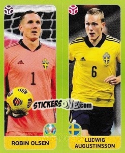 Sticker Robin Olsen / Ludwig Augustinsson - UEFA Euro 2020 Tournament Edition. 678 Stickers version n. 540 - Panini