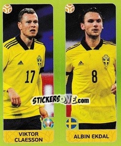 Sticker Viktor Claesson / Albin Ekdal - UEFA Euro 2020 Tournament Edition. 678 Stickers version - Panini