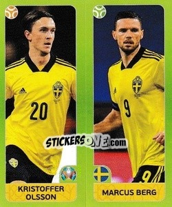 Sticker Kristoffer Olsson / Marcus Berg - UEFA Euro 2020 Tournament Edition. 678 Stickers version - Panini
