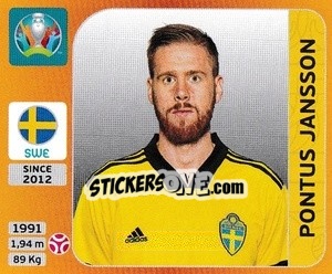 Sticker Pontus Jansson - UEFA Euro 2020 Tournament Edition. 678 Stickers version - Panini