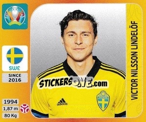Cromo Victor Nilsson Lindelöf - UEFA Euro 2020 Tournament Edition. 678 Stickers version - Panini