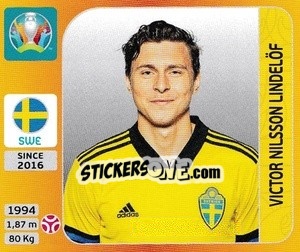 Figurina Victor Nilsson Lindelöf - UEFA Euro 2020 Tournament Edition. 678 Stickers version - Panini