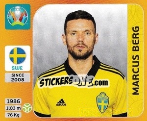 Sticker Marcus Berg - UEFA Euro 2020 Tournament Edition. 678 Stickers version - Panini
