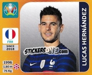 Figurina Lucas Hernández - UEFA Euro 2020 Tournament Edition. 678 Stickers version - Panini