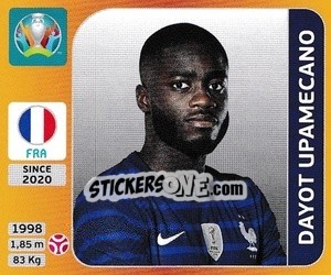 Sticker Dayot Upamecano - UEFA Euro 2020 Tournament Edition. 678 Stickers version - Panini