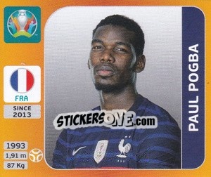 Sticker Paul Pogba - UEFA Euro 2020 Tournament Edition. 678 Stickers version - Panini