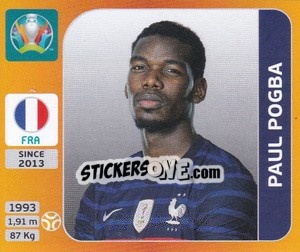 Sticker Paul Pogba - UEFA Euro 2020 Tournament Edition. 678 Stickers version n. 584 - Panini