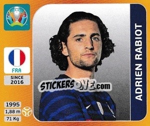 Sticker Adrien Rabiot - UEFA Euro 2020 Tournament Edition. 678 Stickers version - Panini