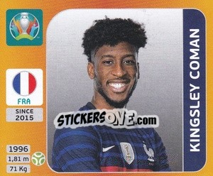 Sticker Kingsley Coman - UEFA Euro 2020 Tournament Edition. 678 Stickers version n. 587 - Panini