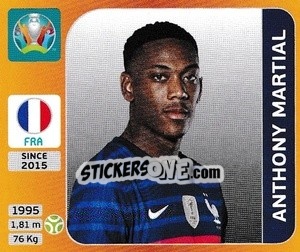 Sticker Anthony Martial - UEFA Euro 2020 Tournament Edition. 678 Stickers version n. 590 - Panini