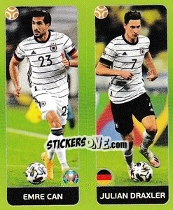 Sticker Emre Can / Julian Draxler - UEFA Euro 2020 Tournament Edition. 678 Stickers version - Panini