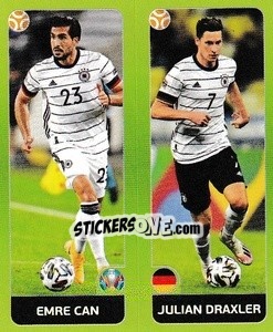 Sticker Emre Can / Julian Draxler - UEFA Euro 2020 Tournament Edition. 678 Stickers version n. 600 - Panini