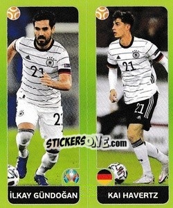 Sticker Ilkay Gündoğan / Kai Havertz - UEFA Euro 2020 Tournament Edition. 678 Stickers version - Panini