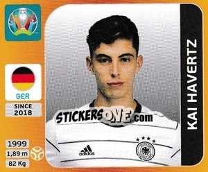Sticker Kai Havertz - UEFA Euro 2020 Tournament Edition. 678 Stickers version n. 618 - Panini