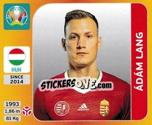 Sticker Ádám Lang - UEFA Euro 2020 Tournament Edition. 678 Stickers version n. 632 - Panini