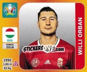 Figurina Willi Orban - UEFA Euro 2020 Tournament Edition. 678 Stickers version - Panini