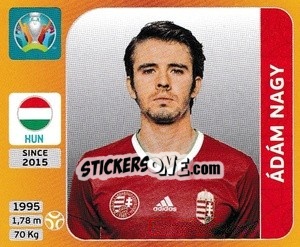 Cromo Ádám Nagy - UEFA Euro 2020 Tournament Edition. 678 Stickers version - Panini
