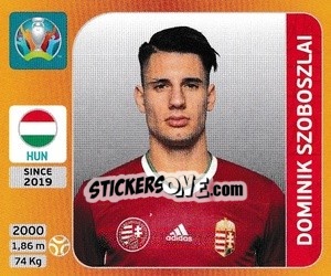 Sticker Dominik Szoboszlai - UEFA Euro 2020 Tournament Edition. 678 Stickers version - Panini