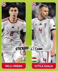 Sticker Willi Orban / Attila Szalai - UEFA Euro 2020 Tournament Edition. 678 Stickers version - Panini