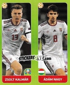 Sticker Zsolt Kalmár / Ádám Nagy - UEFA Euro 2020 Tournament Edition. 678 Stickers version - Panini