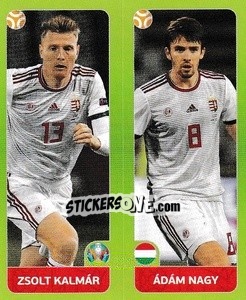Sticker Zsolt Kalmár / Ádám Nagy - UEFA Euro 2020 Tournament Edition. 678 Stickers version n. 649 - Panini