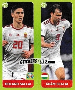 Sticker Roland Sallai / Ádám Szalai - UEFA Euro 2020 Tournament Edition. 678 Stickers version n. 651 - Panini